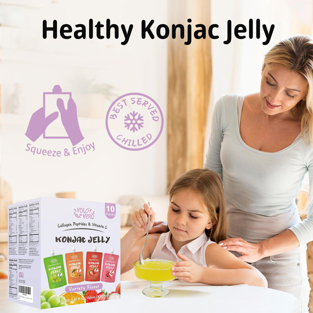 Shake and open VOLO VERO Konjac jelly pouch to sip