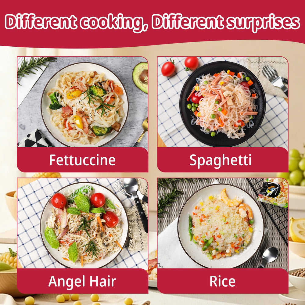 Volovero Konjac Noodles angel hair in a bowl, quick-prep base