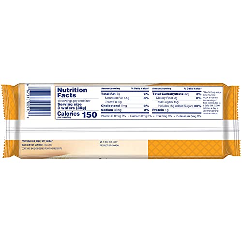 Voortman Lemon Wafers open box showing crispy citrus wafers ready to snack