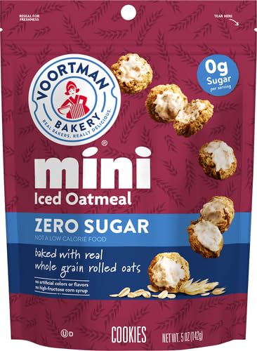 Voortman sugar-free iced oatmeal texture close-up suggests light sweetness