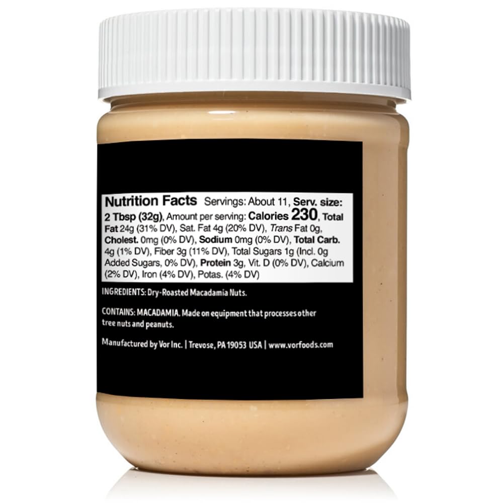 Vör Macadamia Nut Butter spread — silky texture ideal for toast or oatmeal.