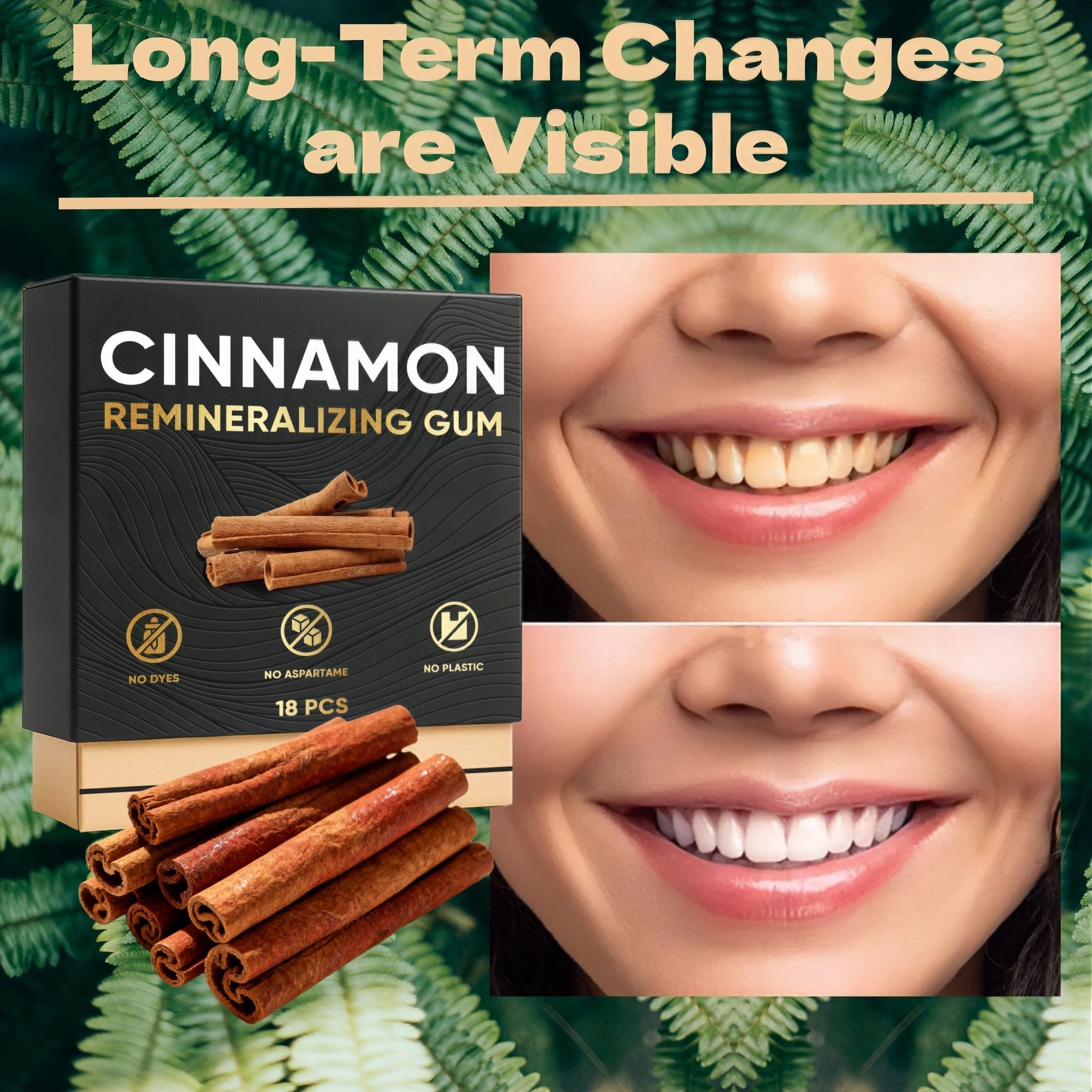 VOSETOKELA cinnamon gum with natural flavor for warm taste