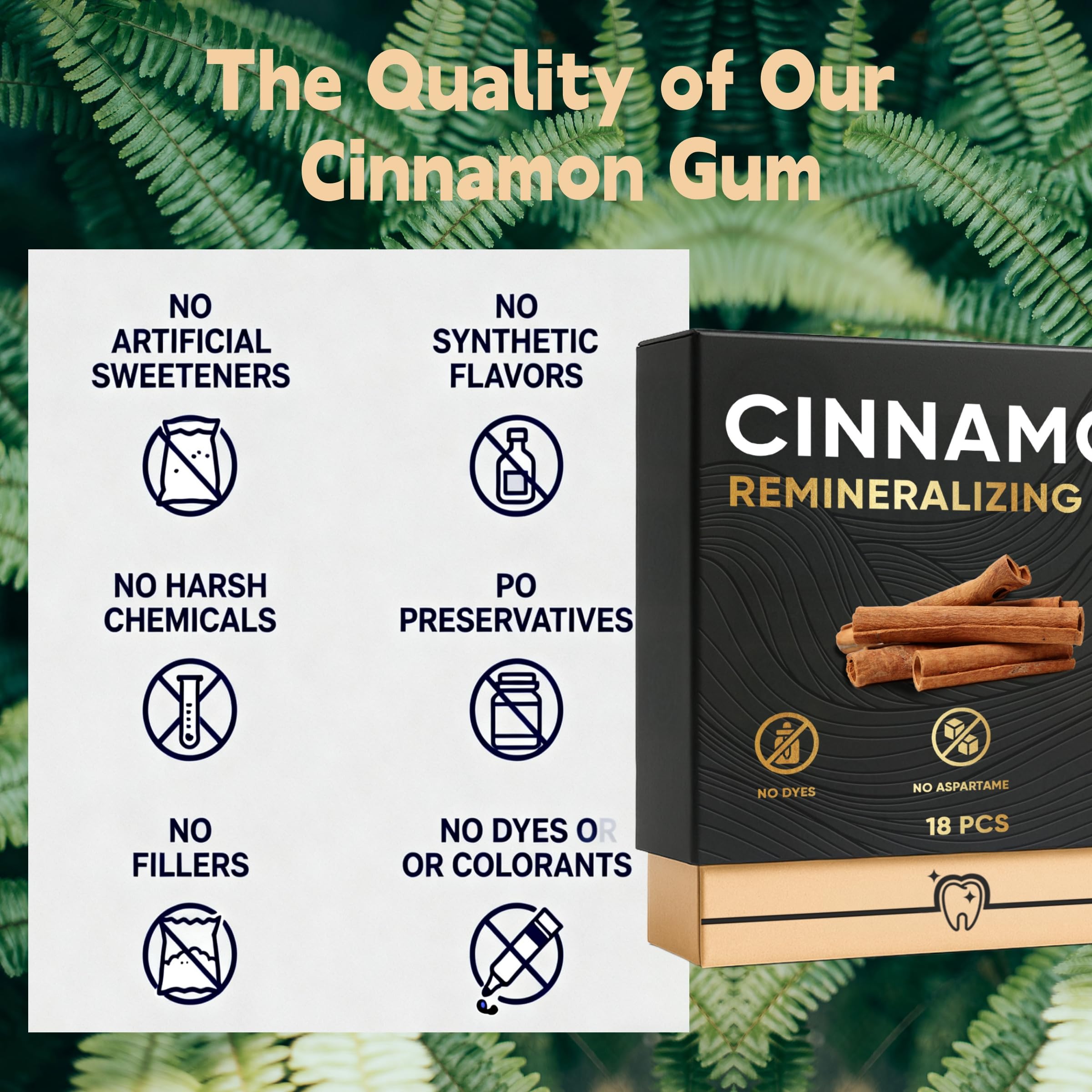 VOSETOKELA dye free gum with botanical flavor oils for natural taste