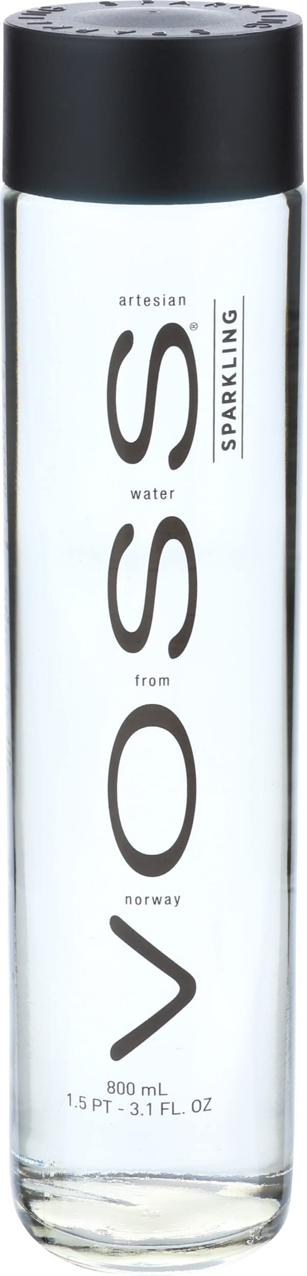 VOSS artesian water bottle on a desk for on-the-go hydration.