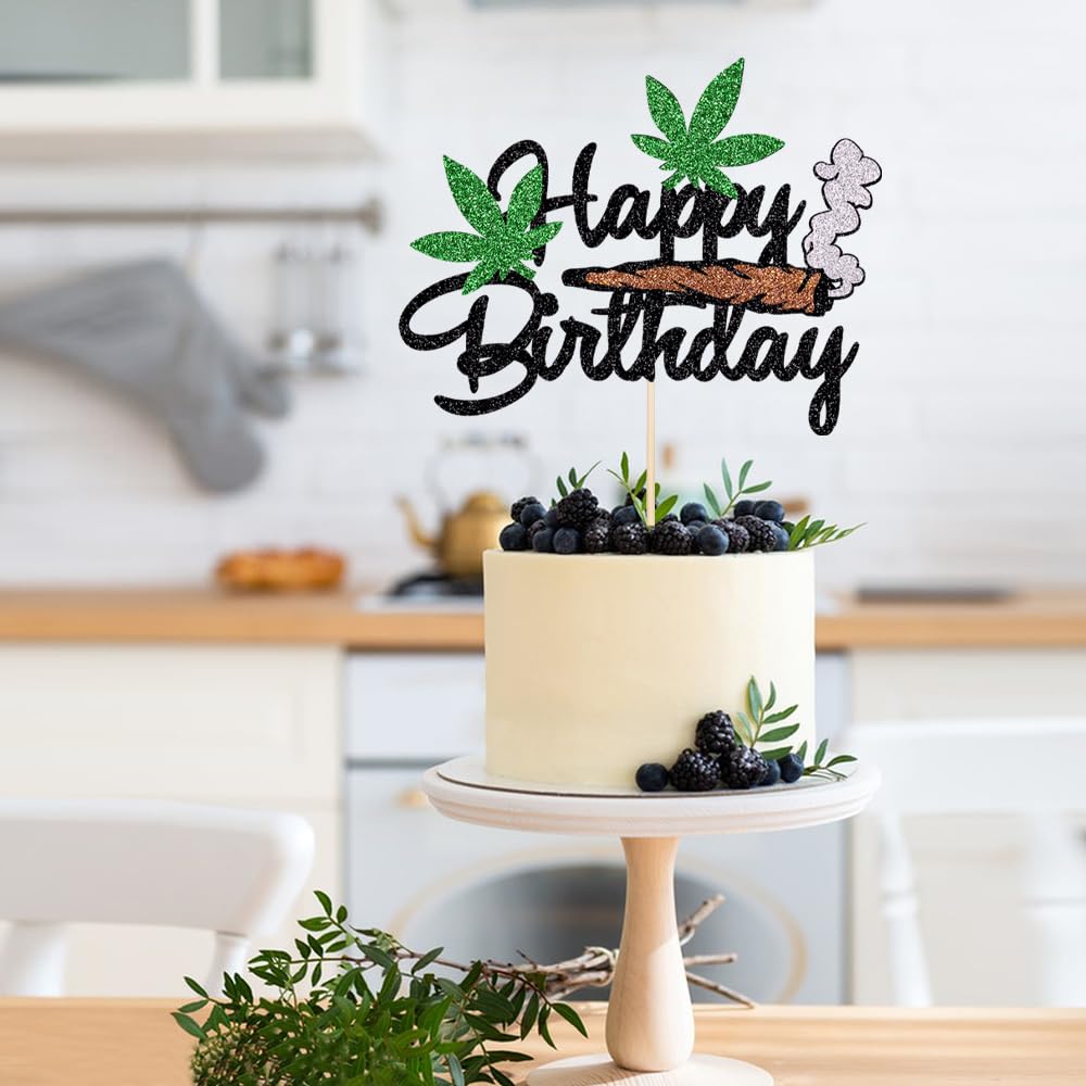 VQOUZVSR Black glitter front design with white back enhances cake aesthetics.