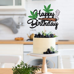 VQOUZVSR Black glitter front design with white back enhances cake aesthetics.