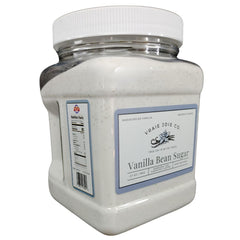 Vraie Joie Co vanilla sugar espresso dusting enhances coffee and pastries.