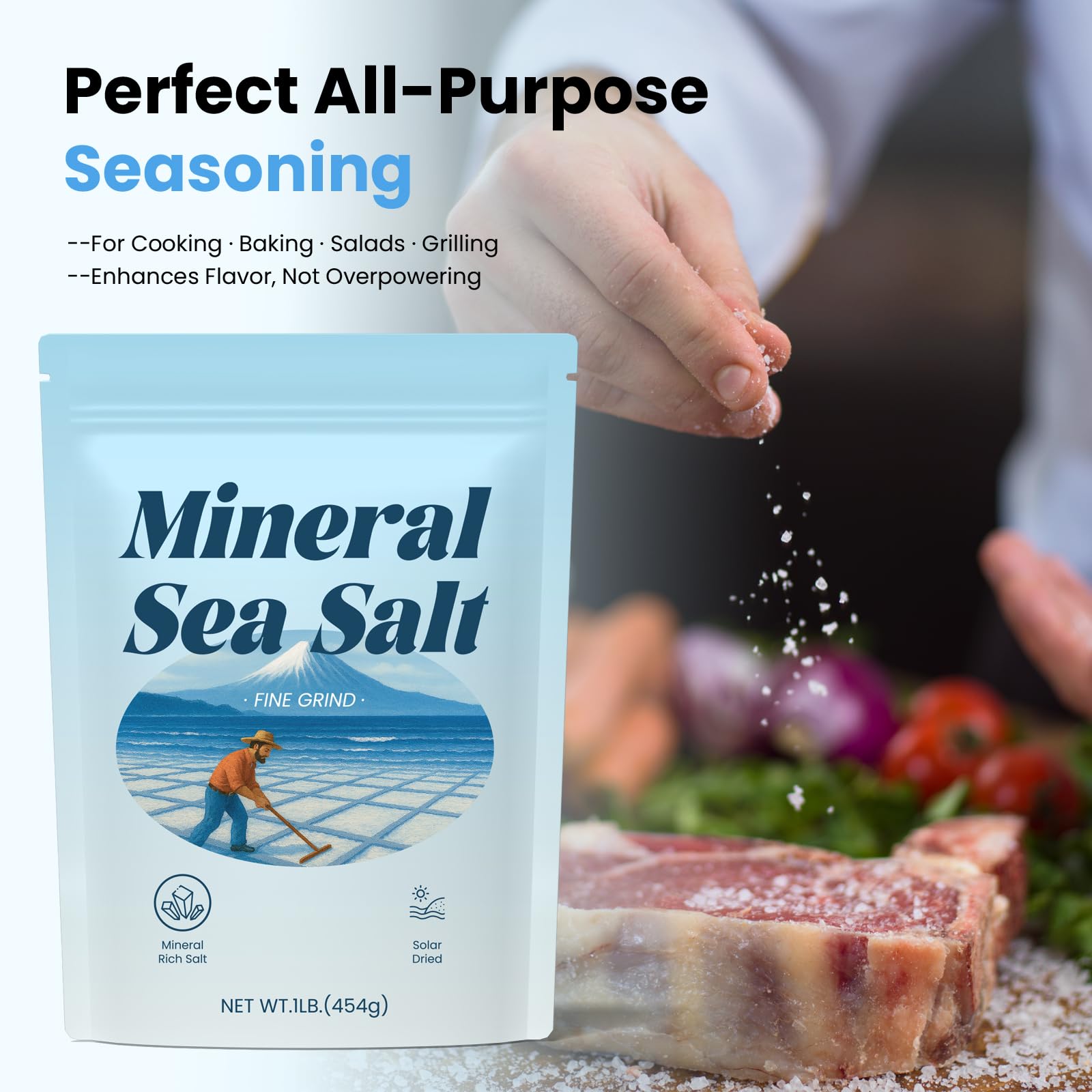 Vrixlanua mineral sea salt added to baking for balanced flavor