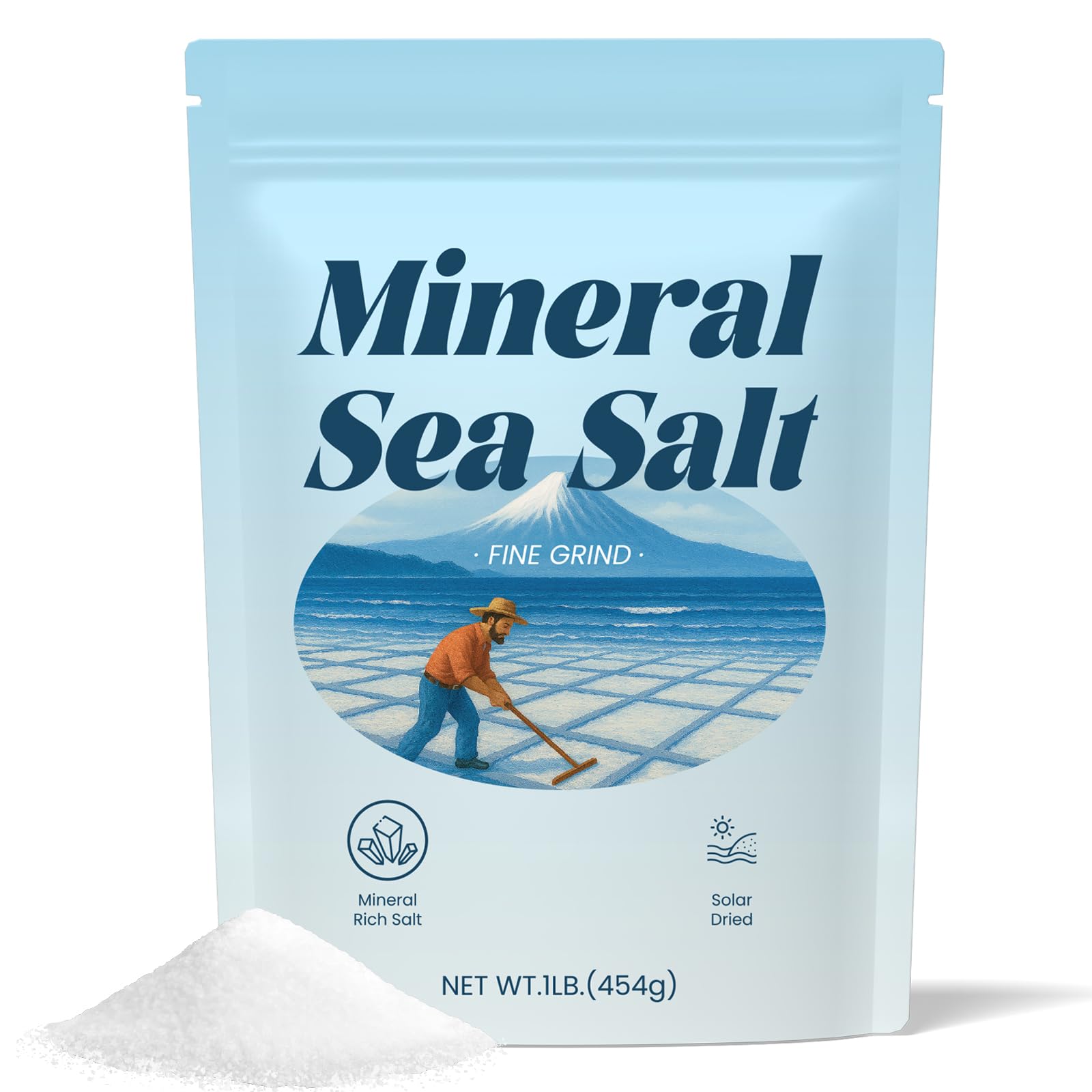 Vrixlanua Mineral Sea Salt crystal close-up highlighting natural texture and minerals