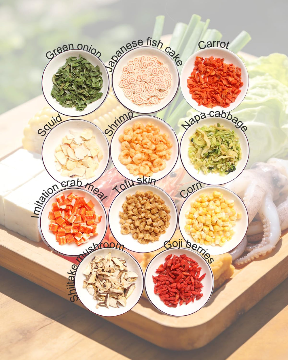 goji berries in vSlice seafood mix highlighting natural color and flavor