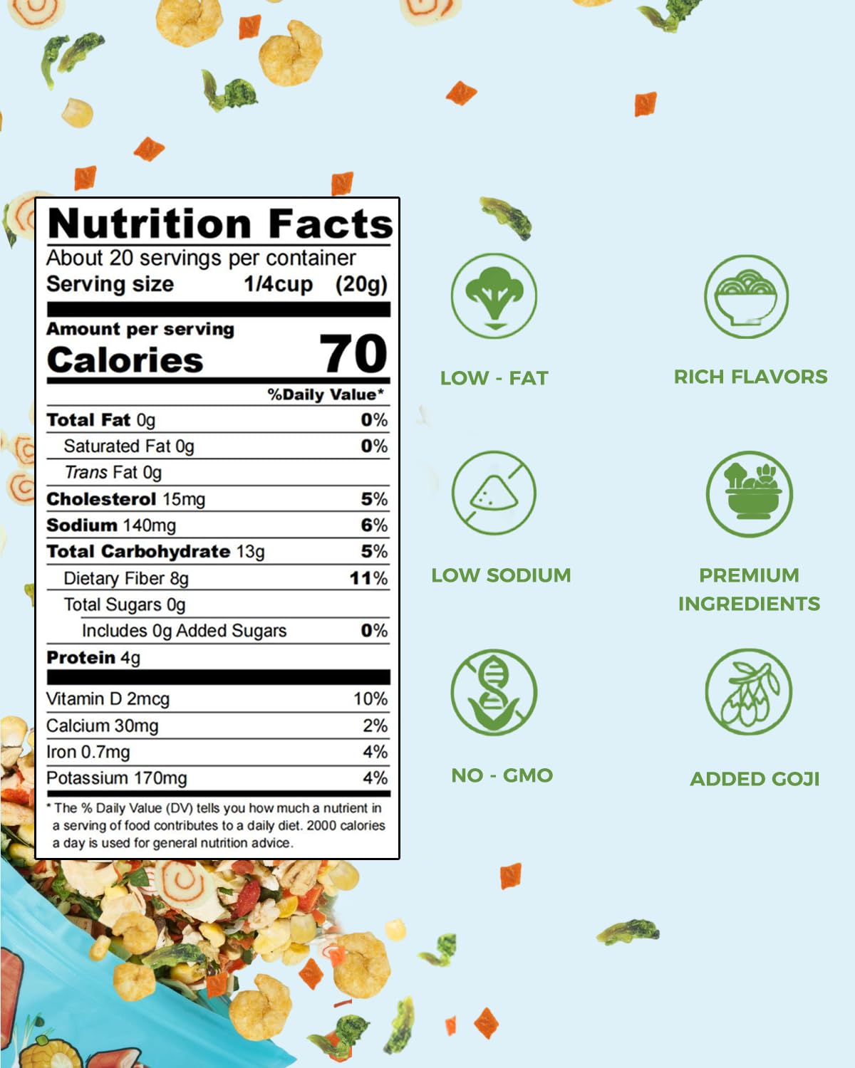 closeup of ingredients in vSlice seafood mix for rich texture