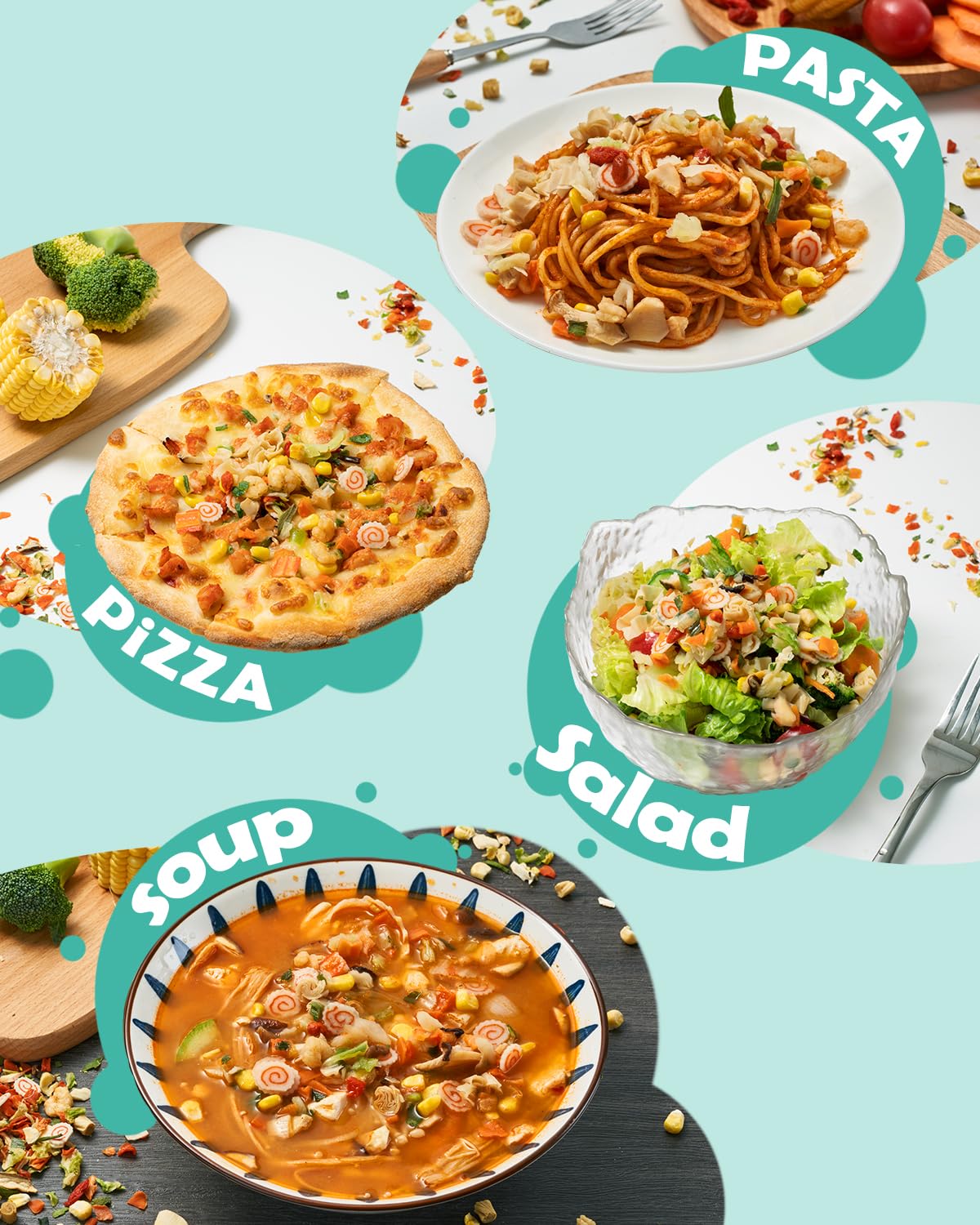 aroma-filled kitchen with vSlice ramen toppings seafood mix