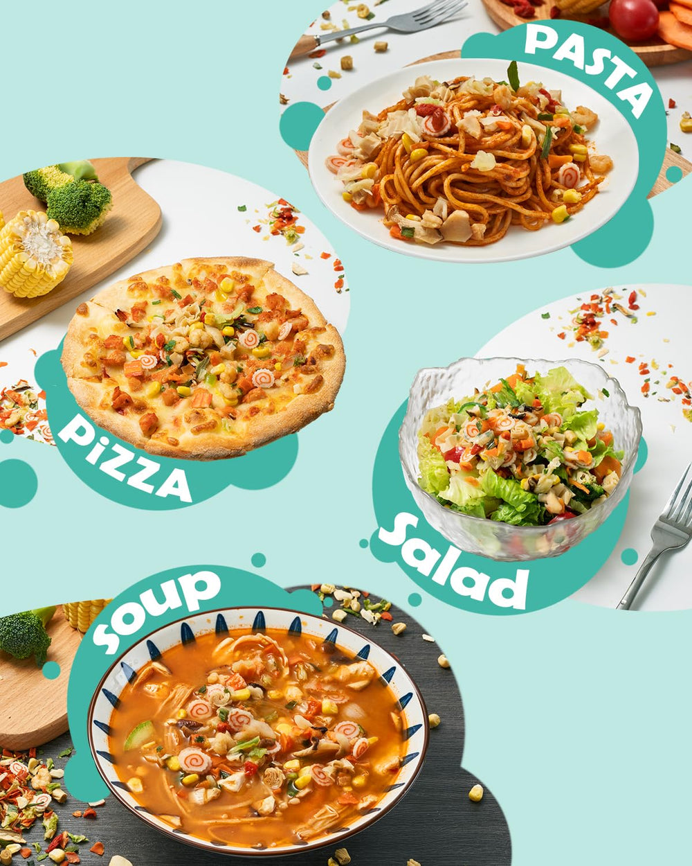 aroma-filled kitchen with vSlice ramen toppings seafood mix