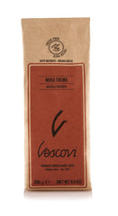 V Vescovi Moka Crema packaging emphasizes premium Italian espresso grounds and authenticity.