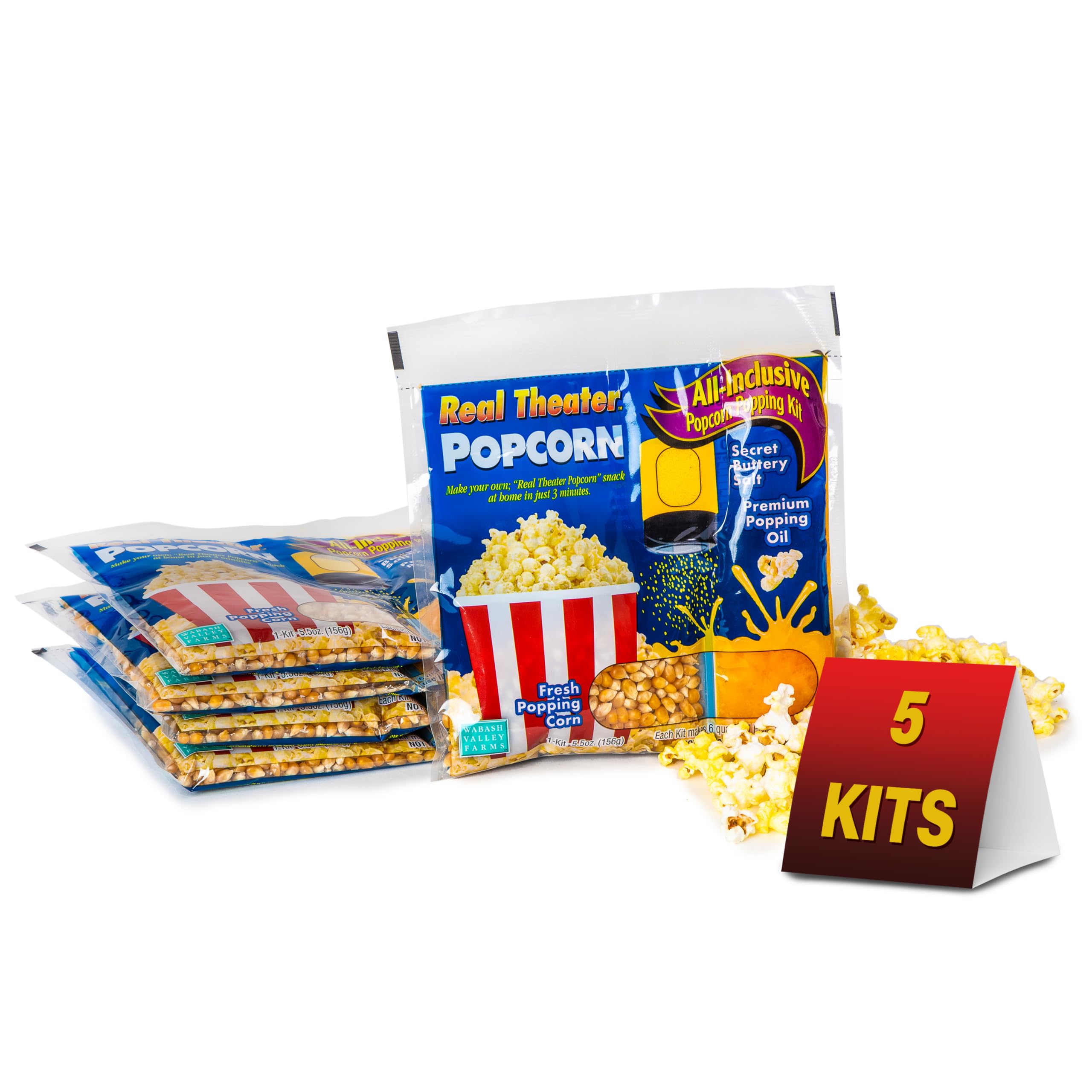 Wabash Valley Farms Real Theatre Popcorn Packs front display for home theater cravings.