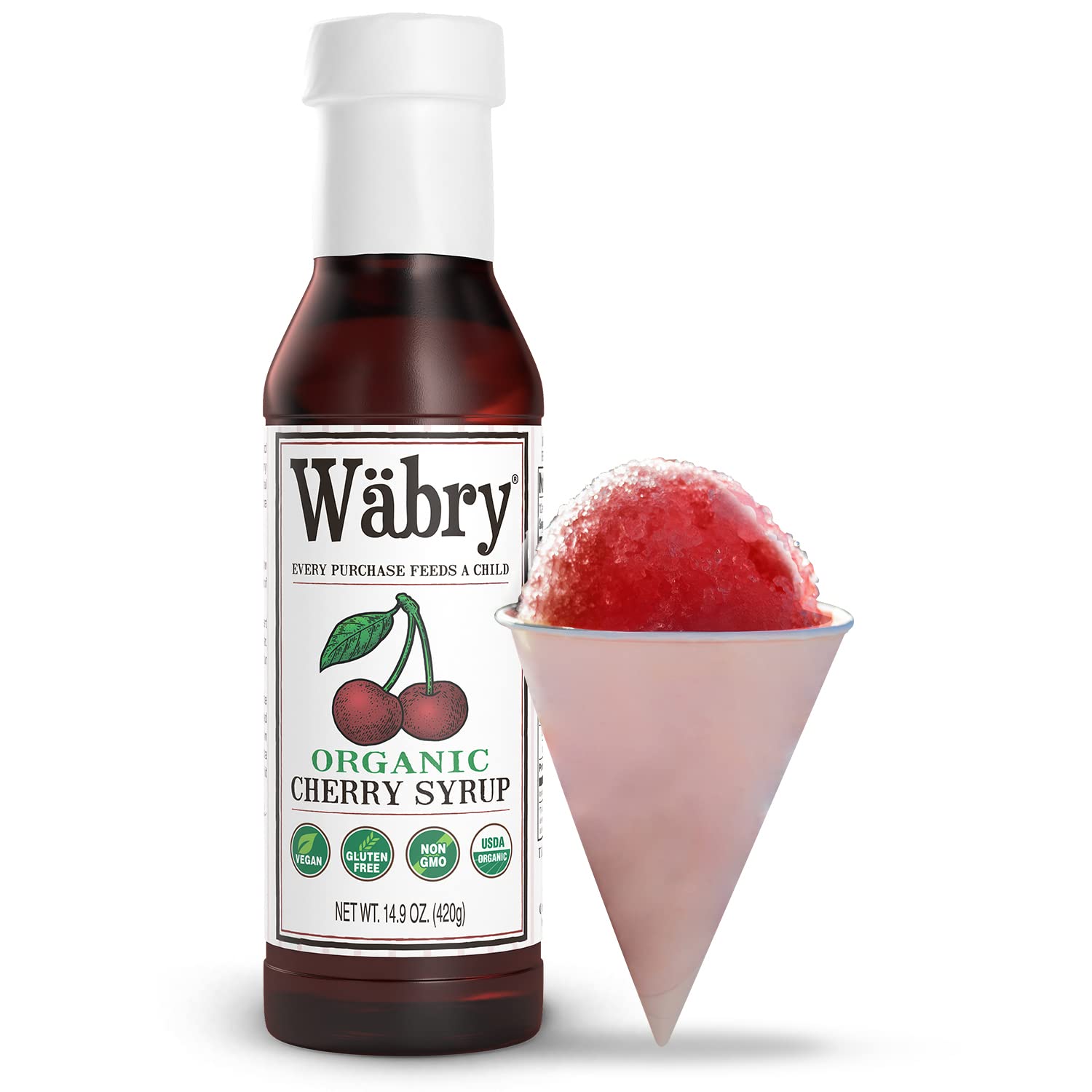 Wäbry Organic Cherry Syrup drizzle over ice cream