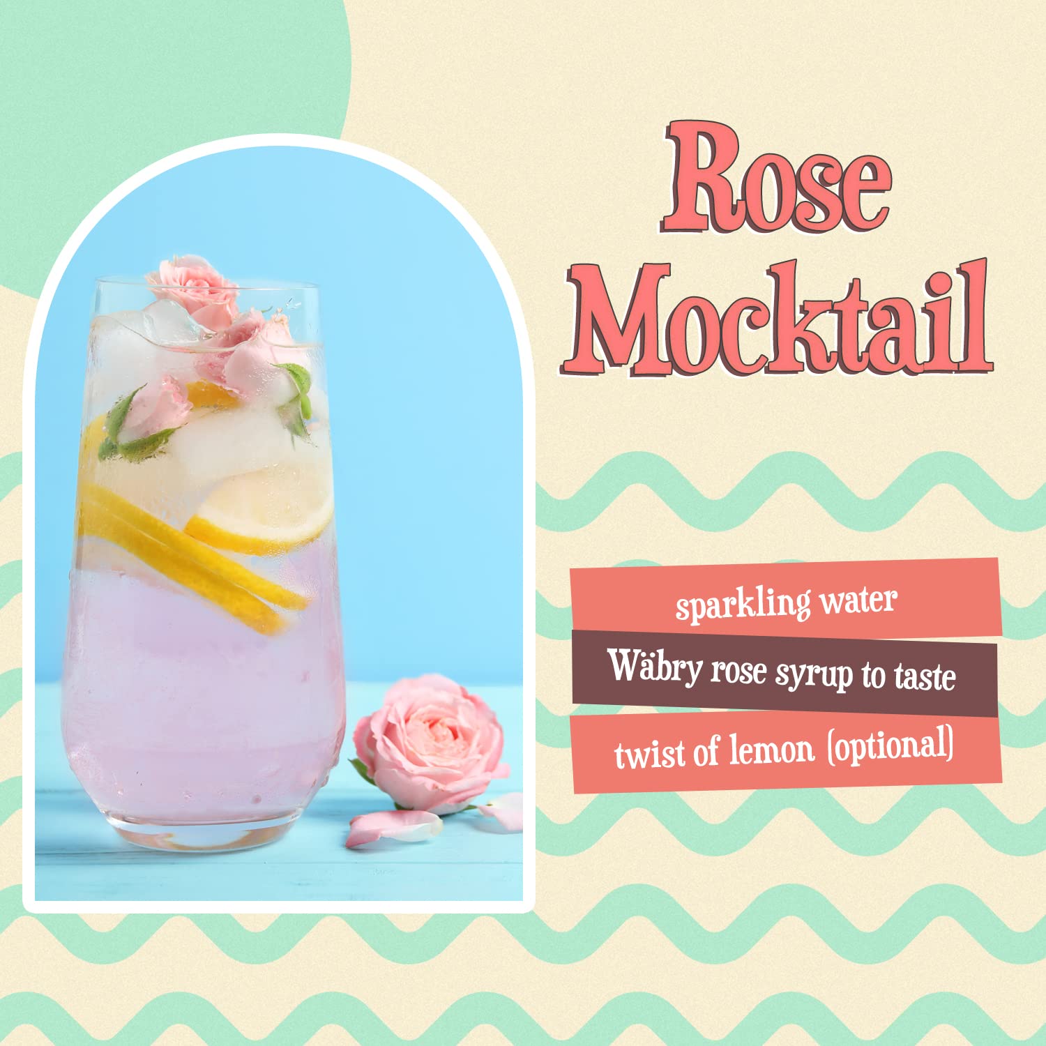 Wabry Rose Syrup tea addition creates fragrant refreshing infusions