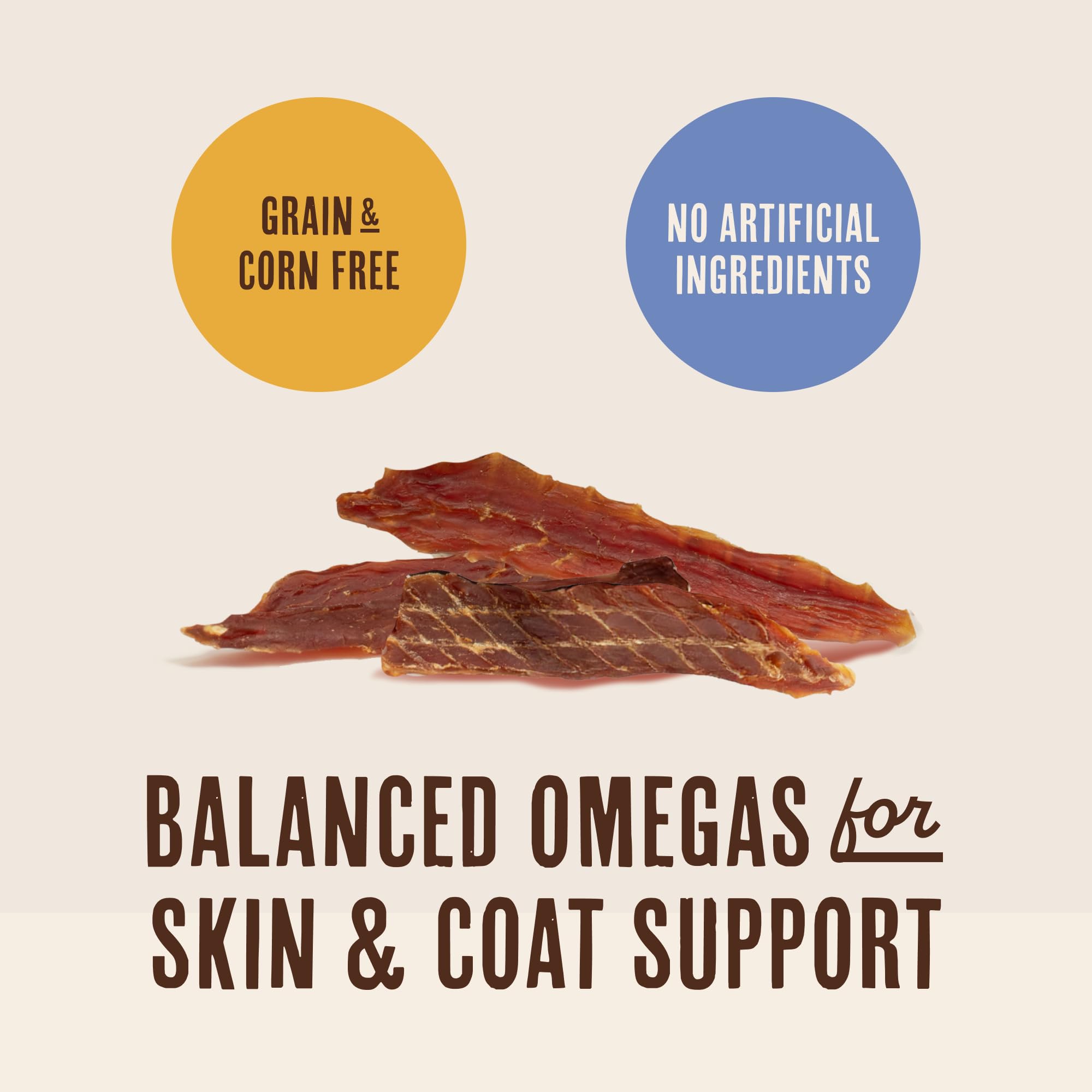Waggin' Train jerky features prebiotic fiber for digestion support