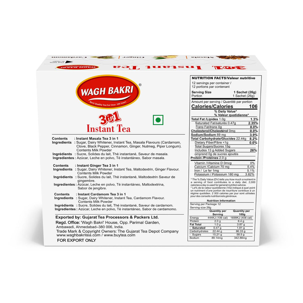 Wagh Bakri cardamom sachets highlighting aromatic spice for custom brew