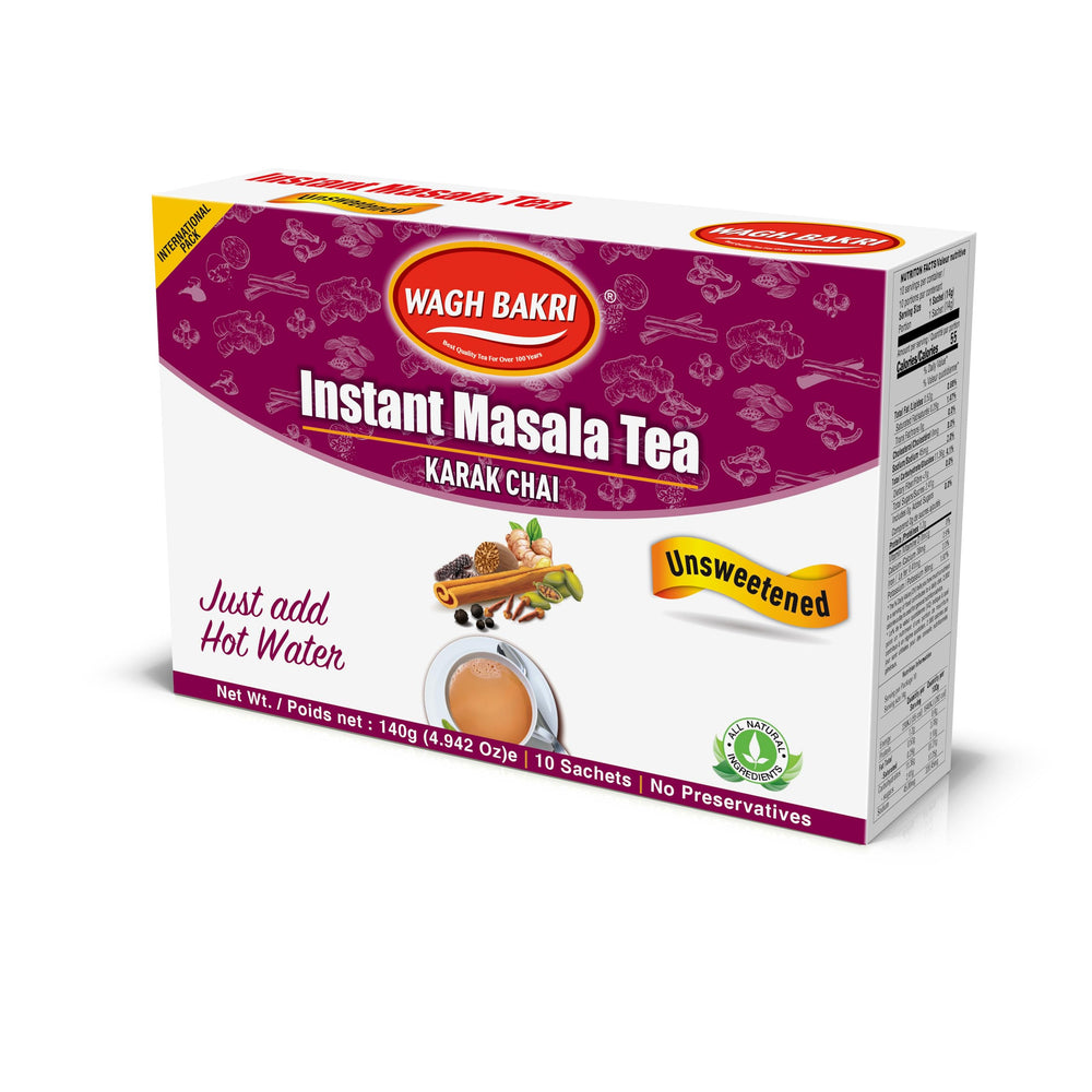 Wagh Bakri international pack box, easy to ship and store.