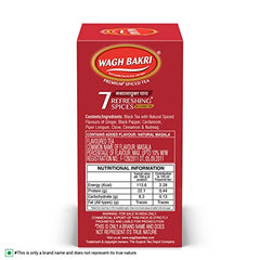 Wagh Bakri chai with cardamom focus delivers fragrant spice notes.