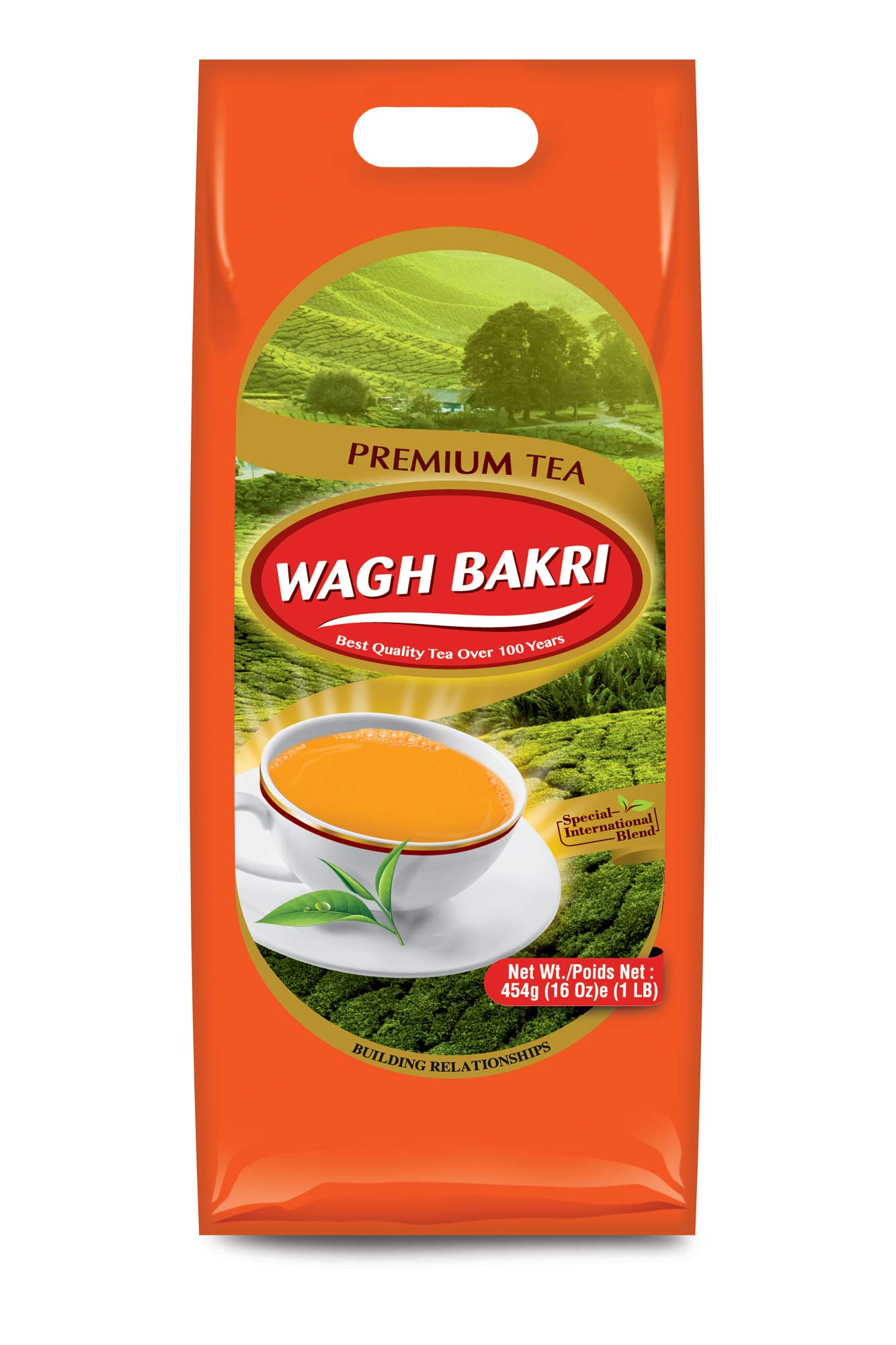 Wagh Bakri Premium Black Tea 1lb bag for a smooth daily brew.