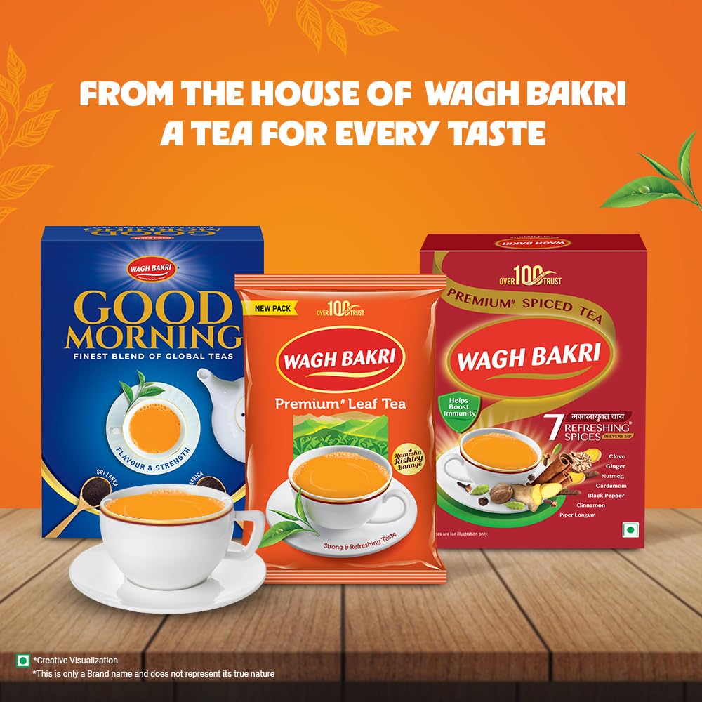 Wagh Bakri Premium Leaf Tea 1kg kitchen-storage friendly pack for home use