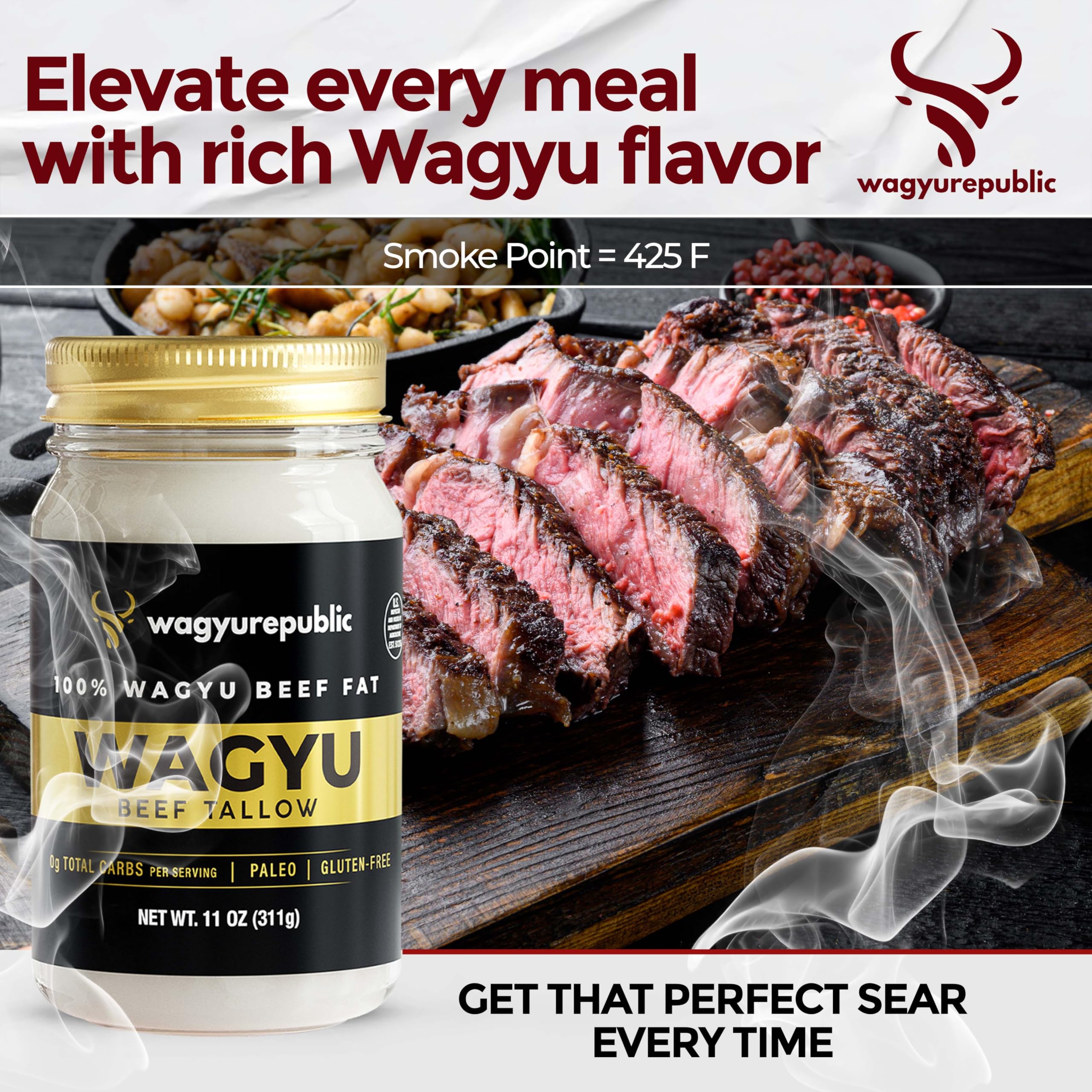 Wagyurepublic beef tallow as a nourishing skin care moisturizer.