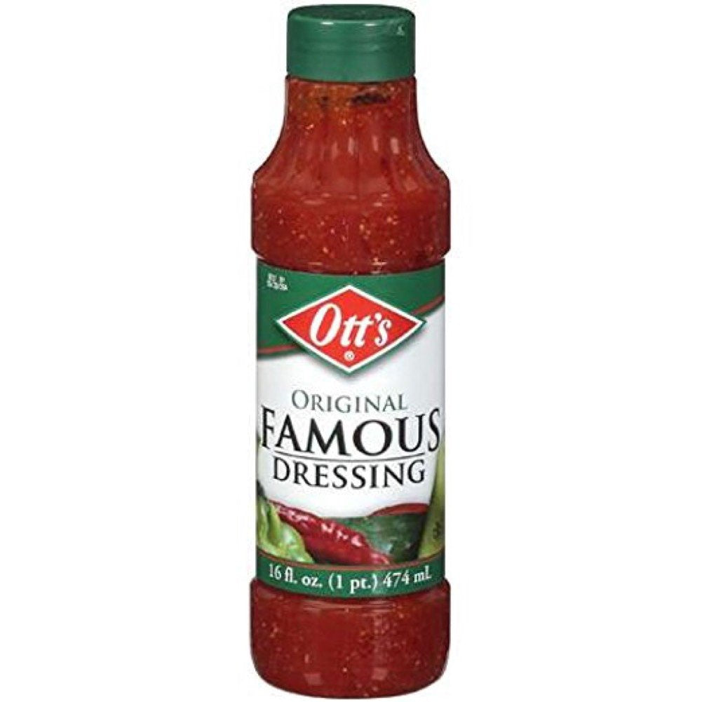 WAHALAA Ott's Original Dressing pour action makes it easy to marinate and glaze.