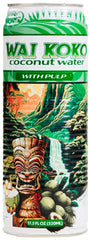 Wai Koko coconut water with pulp in 17.5 oz can for natural hydration