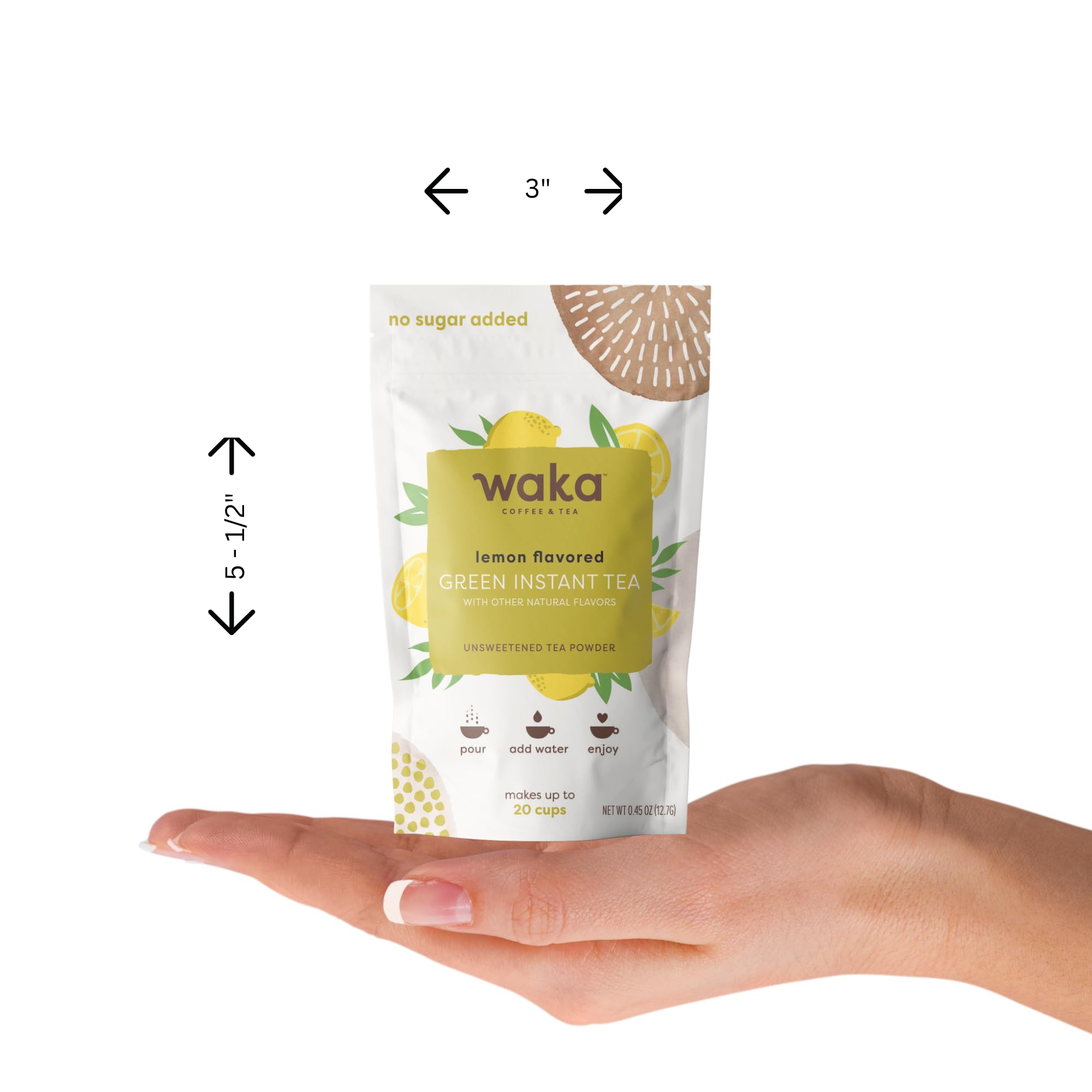 Waka hot-or-iced-green-tea-serve illustrates versatile serving options