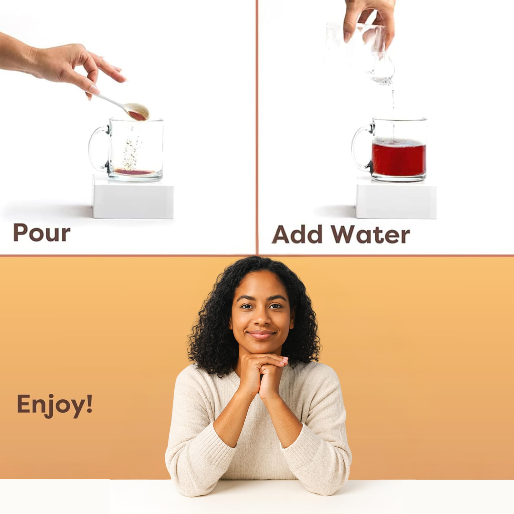 Waka Instant Black Tea with measuring scoop for precise portions