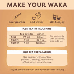 Waka Instant Black Tea powder dissolving smoothly in water for instant tea