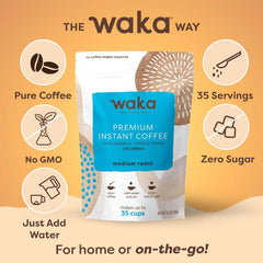 Chilled iced coffee from Waka Medium Roast for a refreshing break
