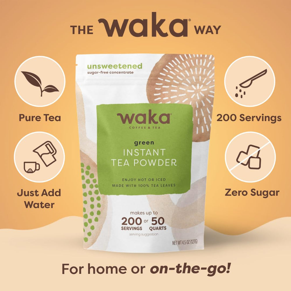 Waka Instant Green Tea Classic tall glass of iced tea.