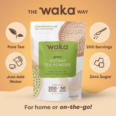 Waka Instant Green Tea Classic tall glass of iced tea.