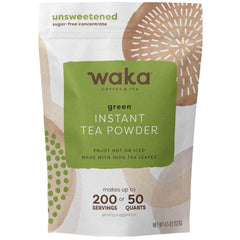 Waka Instant Green Tea Classic pouch front view for easy at-home brewing.
