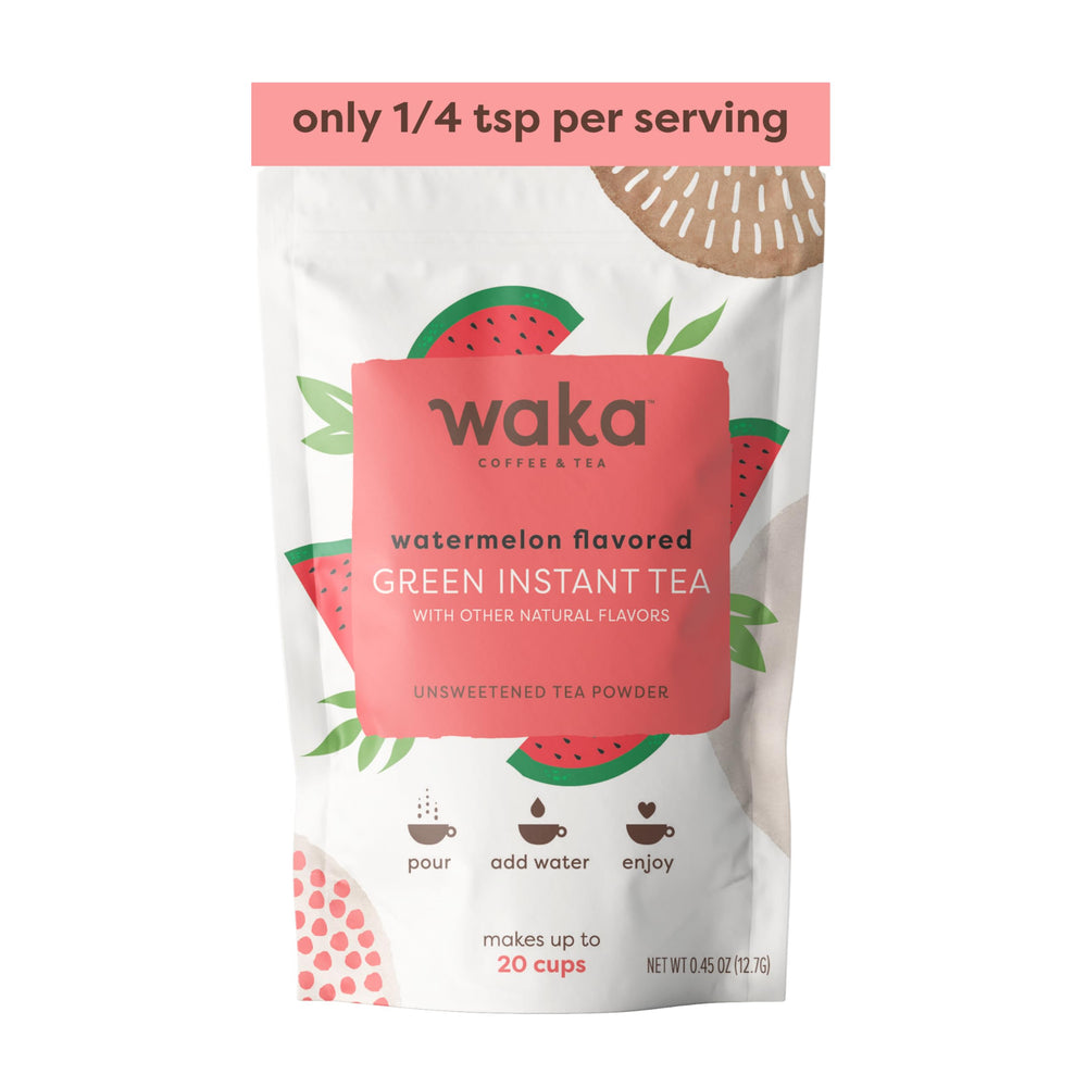 Waka Instant Green Tea Mix Watermelon pour — quick, unsweetened tea