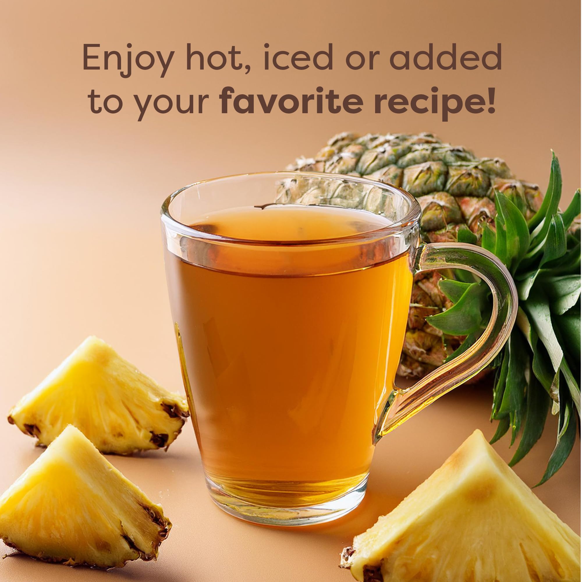 Waka Pineapple Green Tea contains about 35 mg caffeine per serving