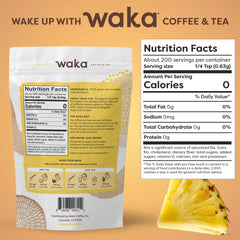 Waka Instant Green Tea Pineapple hot cup ready in minutes for busy mornings.