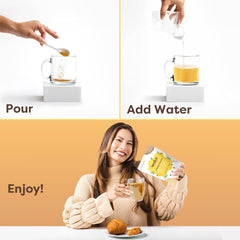 Waka Instant Green Tea Pineapple morning routine powder for easy mix.