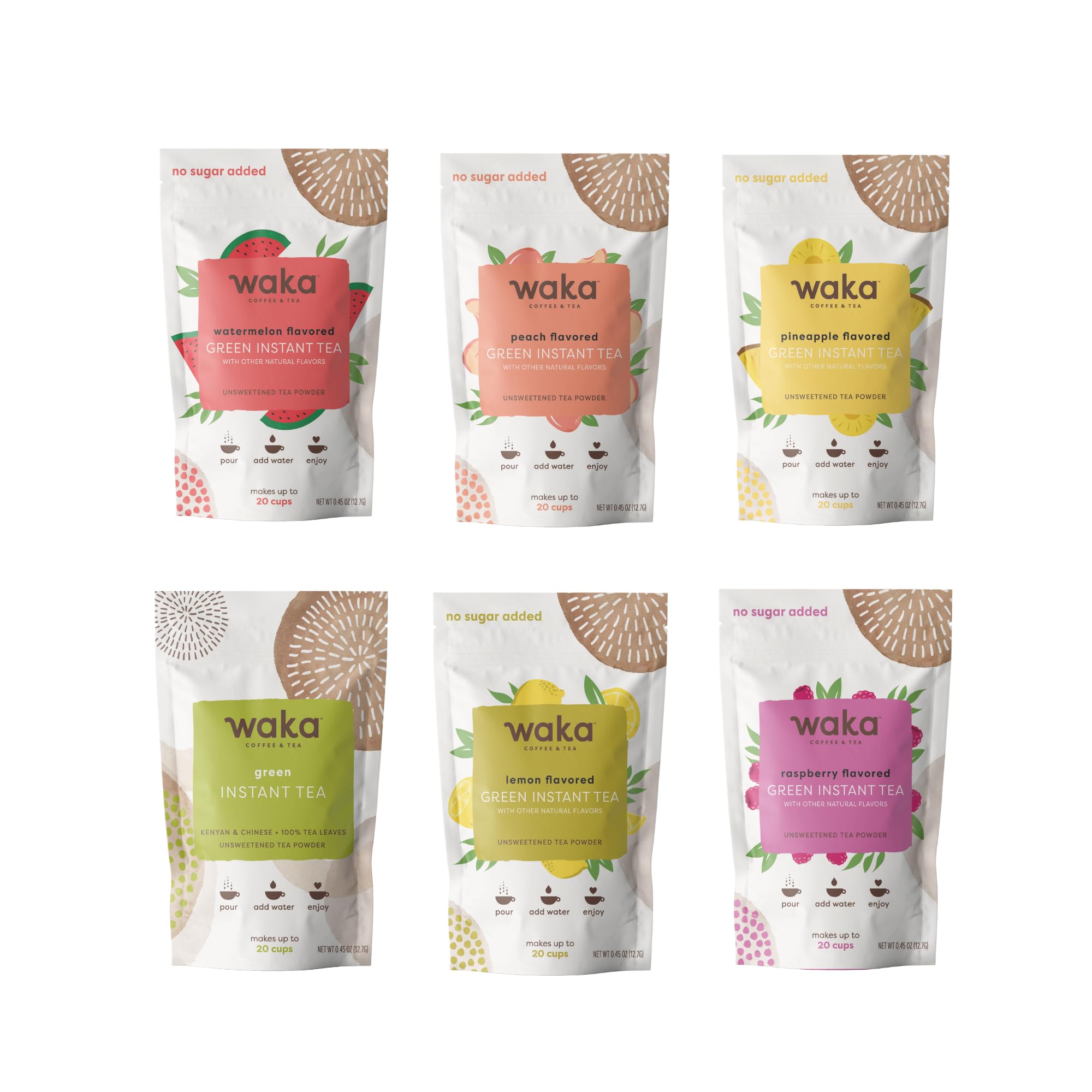 Waka Instant Tea green tea sample for quick hot or iced brews