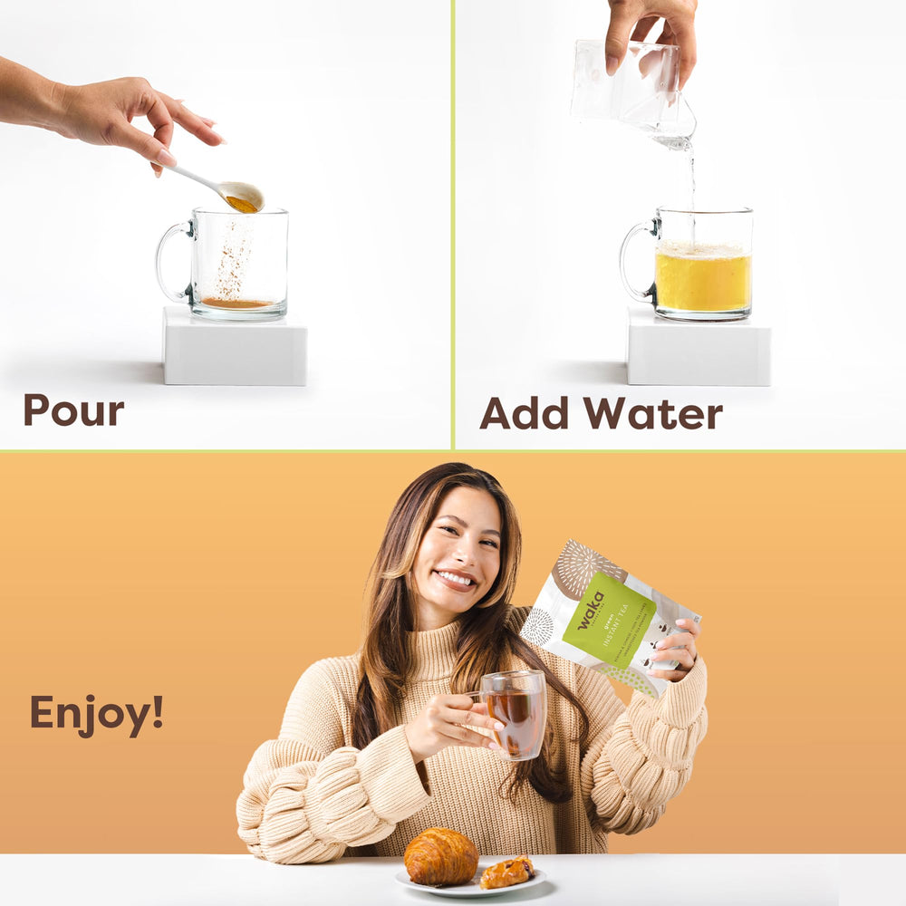 Waka Instant Tea watermelon sample for a refreshing unsweetened beverage