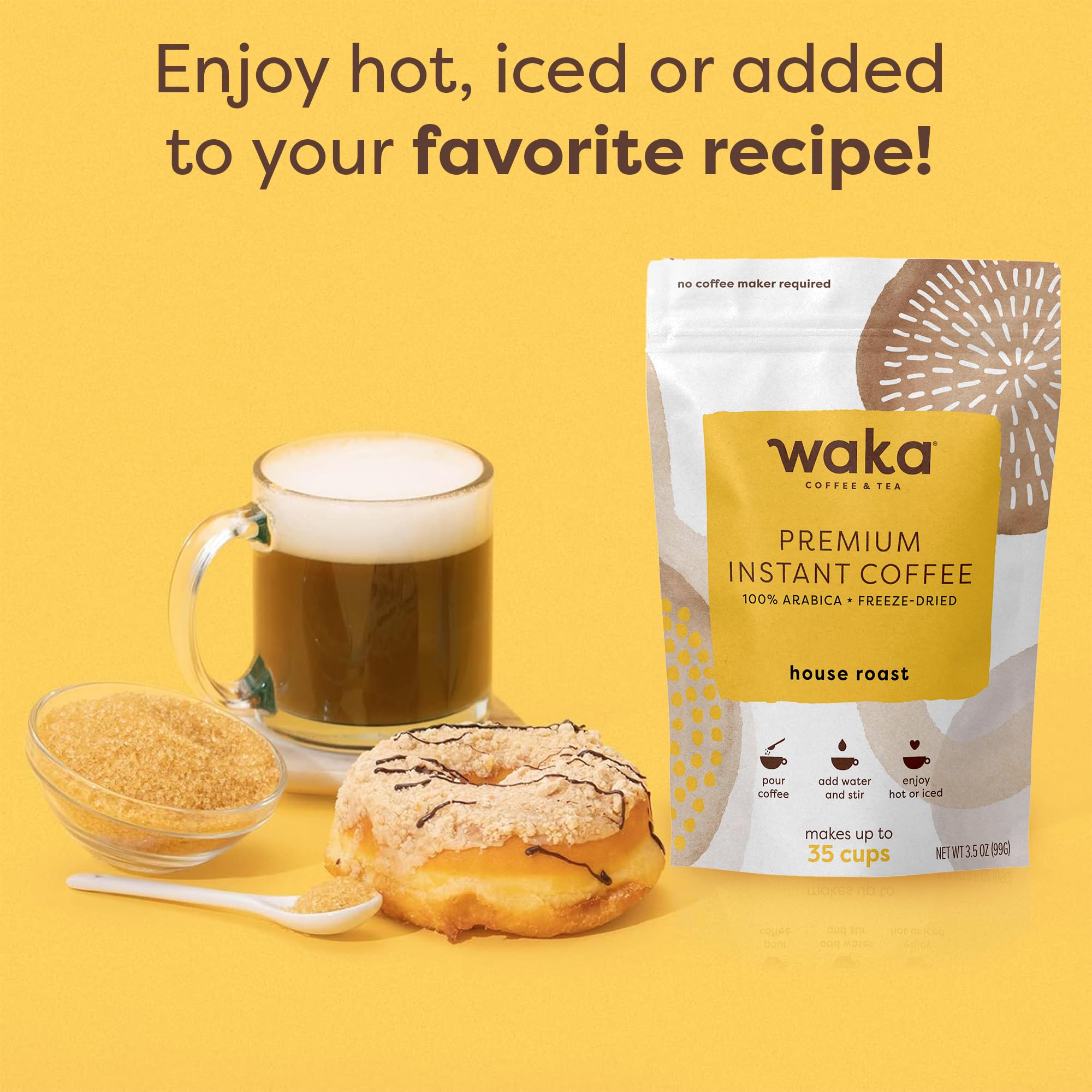 Waka Premium Instant Coffee single-serve packets for easy on-the-go brewing.