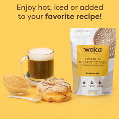 Waka Premium Instant Coffee single-serve packets for easy on-the-go brewing.