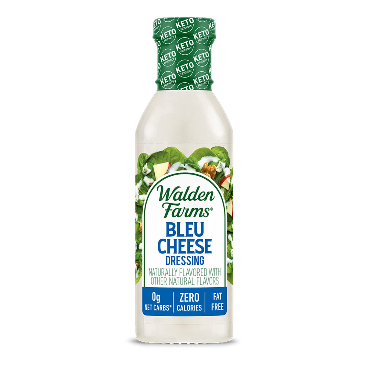 Walden Farms Bleu Cheese Dressing bottle shows bold flavor with zero calories