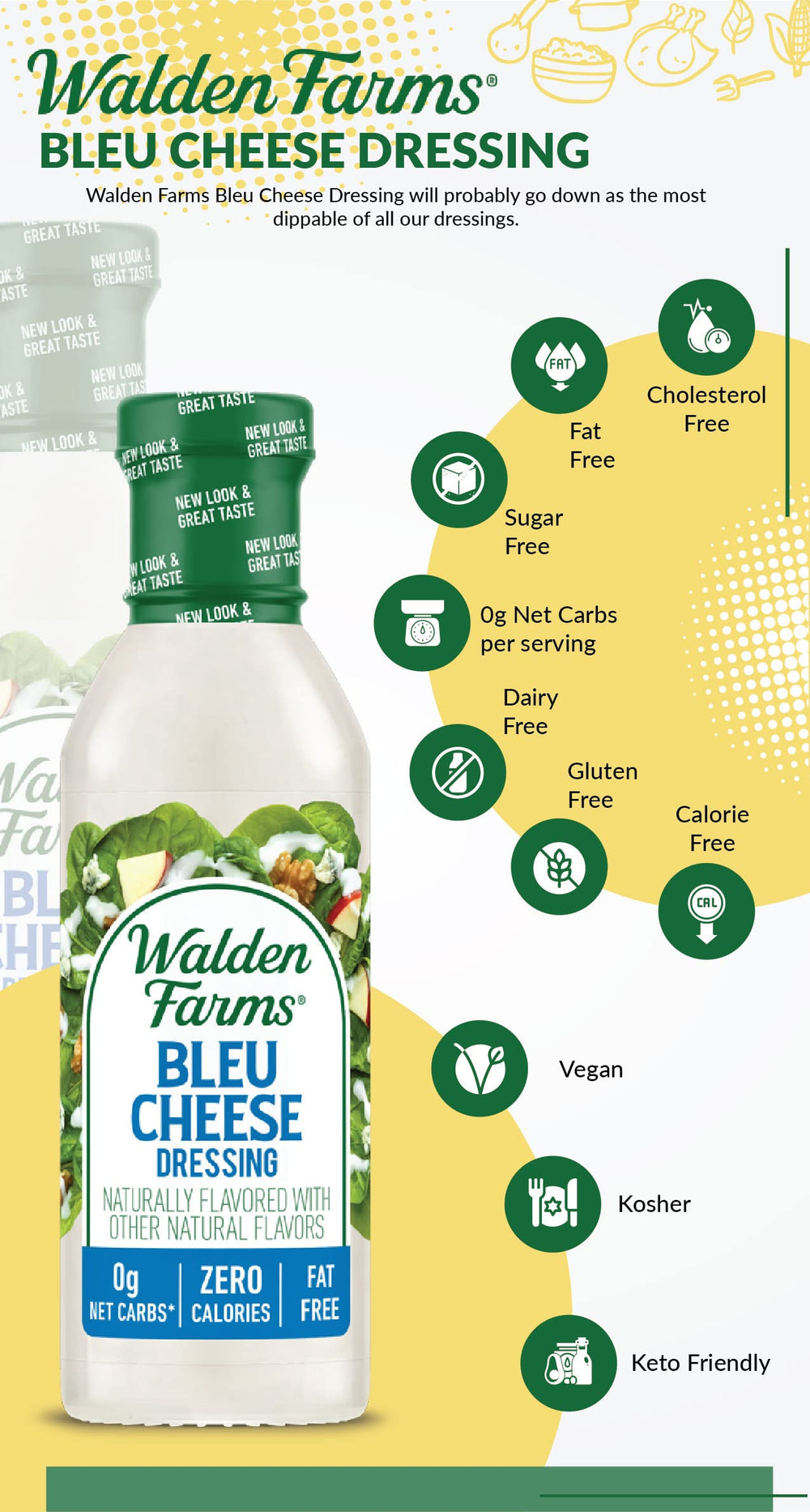 Walden Farms Bleu Cheese Dressing gluten-free product benefits