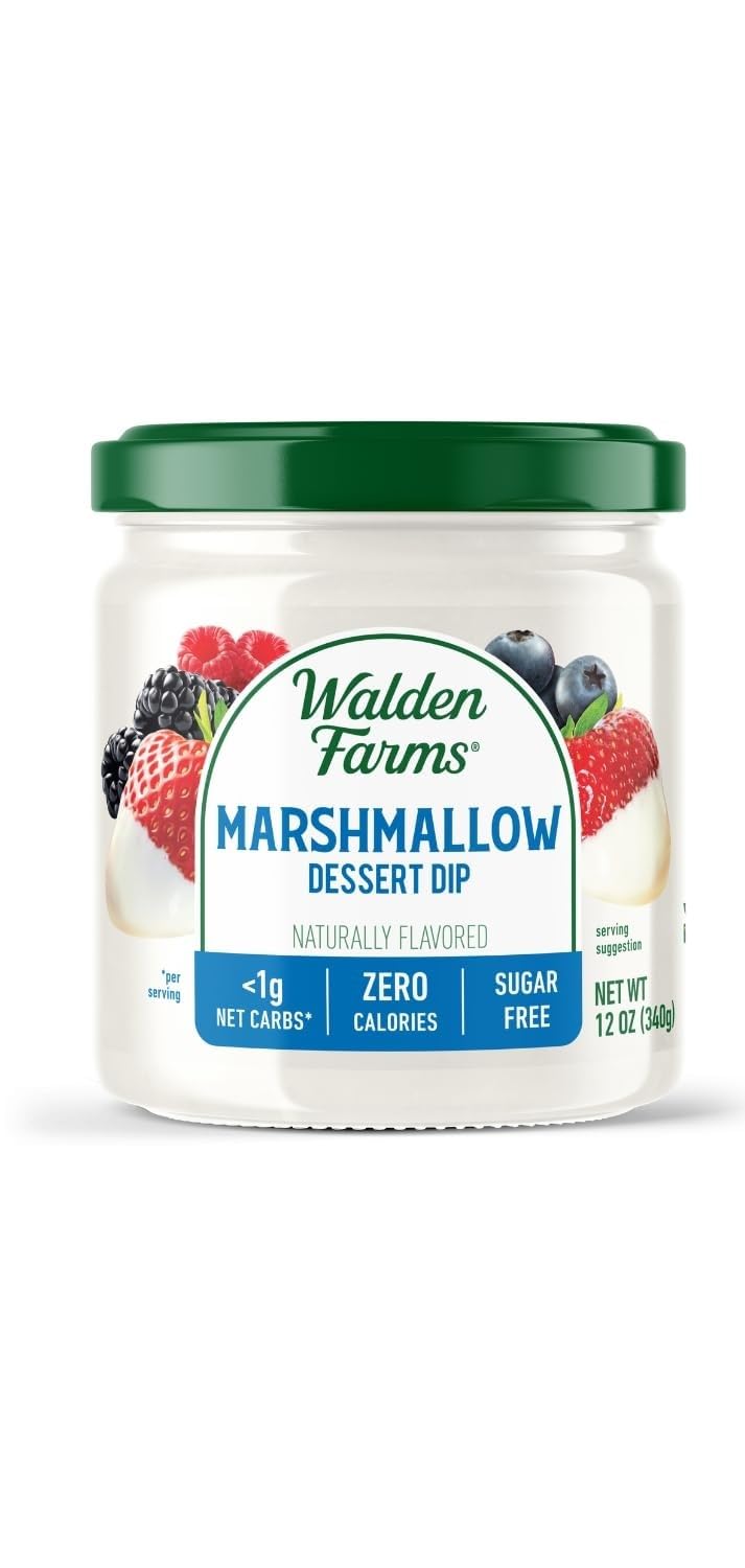 Walden Farms Calorie Free Dip Marshmallow jar for dipping fresh fruit.