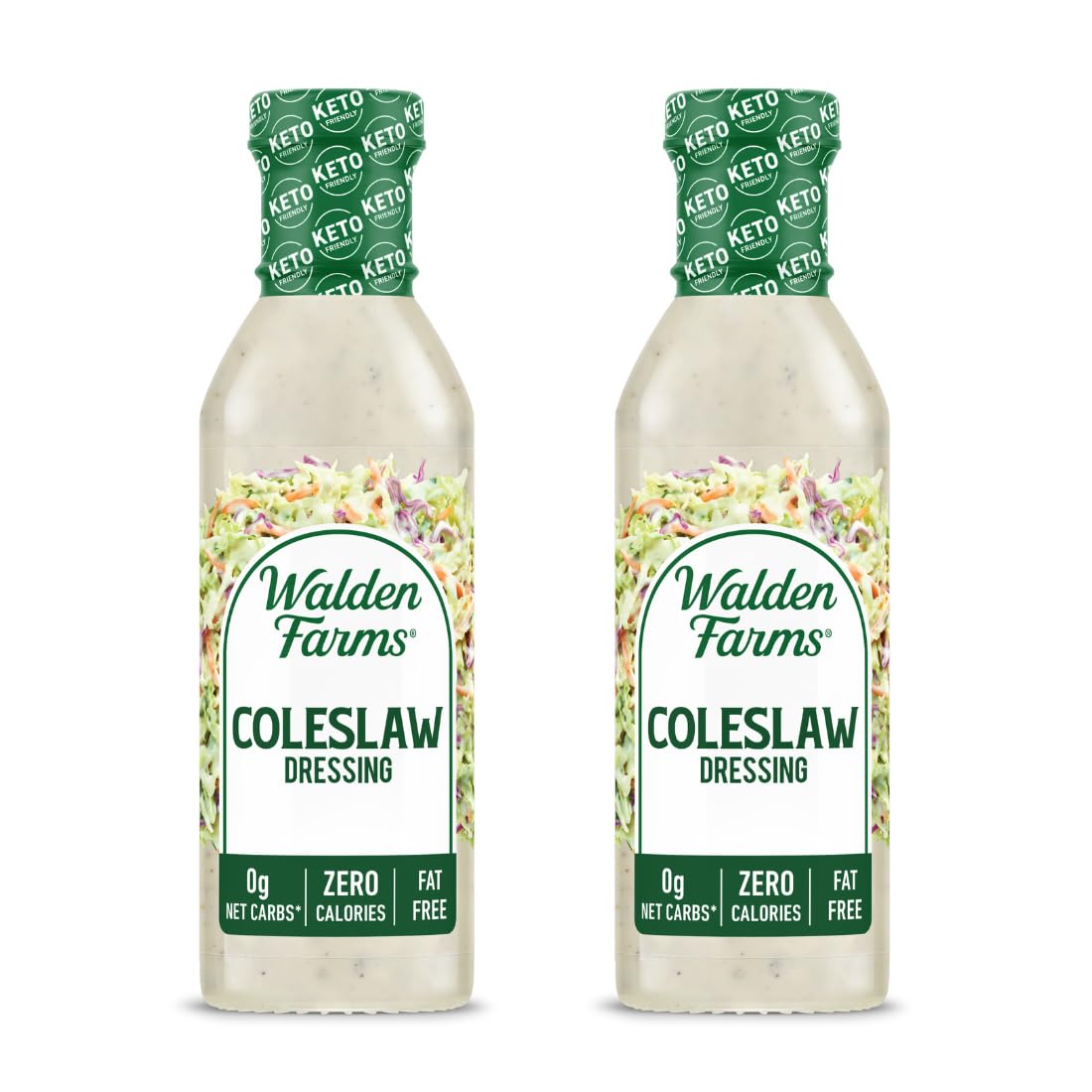 Walden Farms Coleslaw Dressing bottle front view shows zero calories and zero sugar