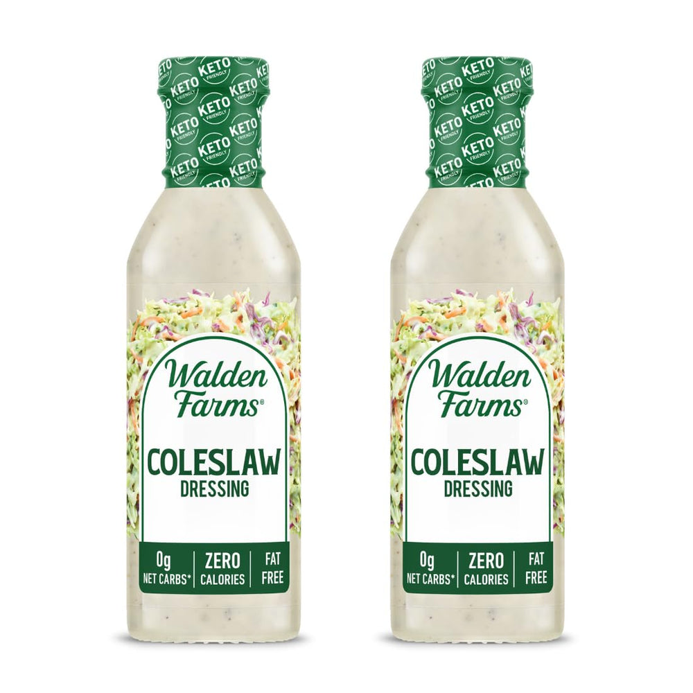 Walden Farms Coleslaw Dressing bottle front view shows zero calories and zero sugar